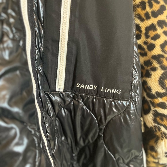 Sandy Liang Jacket - Women's Large Black - Faux Leopard Ski Coat Designer - Picture 4 of 13